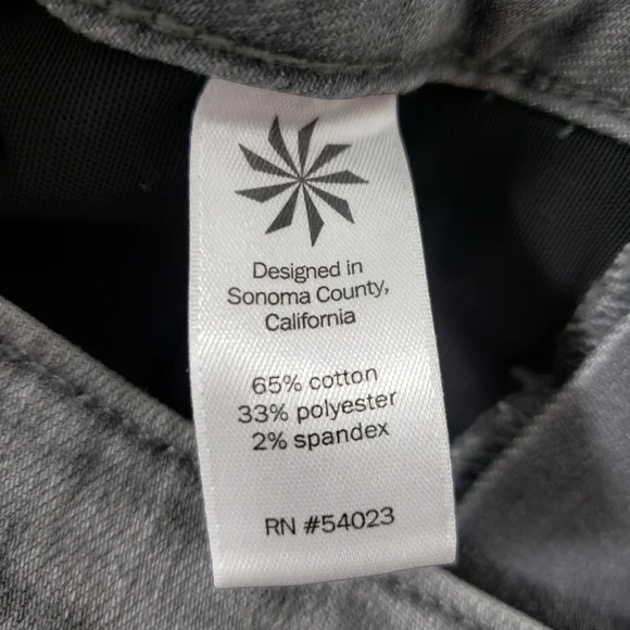 Athleta Grey SCULPTEK Skinny Jeans Tights Grey Wash Movement Size 2P - Picture 12 of 15
